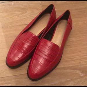 NWOT Zara red loafers
